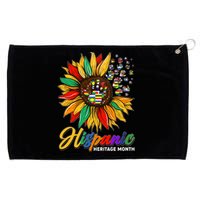 Hispanic Heritage Month Sunflowers Flags Grommeted Golf Towel