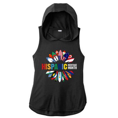 Hispanic Heritage Month Counties United Ladies PosiCharge Tri-Blend Wicking Draft Hoodie Tank