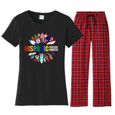 Hispanic Heritage Month Counties United Women's Flannel Pajama Set