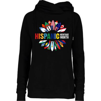 Hispanic Heritage Month Counties United Womens Funnel Neck Pullover Hood