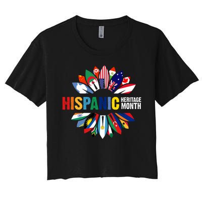 Hispanic Heritage Month Counties United Women's Crop Top Tee