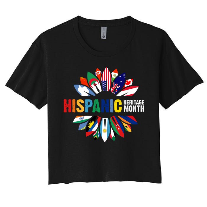 Hispanic Heritage Month Counties United Women's Crop Top Tee