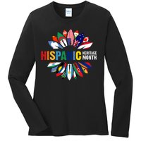 Hispanic Heritage Month Counties United Ladies Long Sleeve Shirt