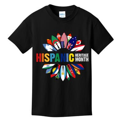 Hispanic Heritage Month Counties United Kids T-Shirt