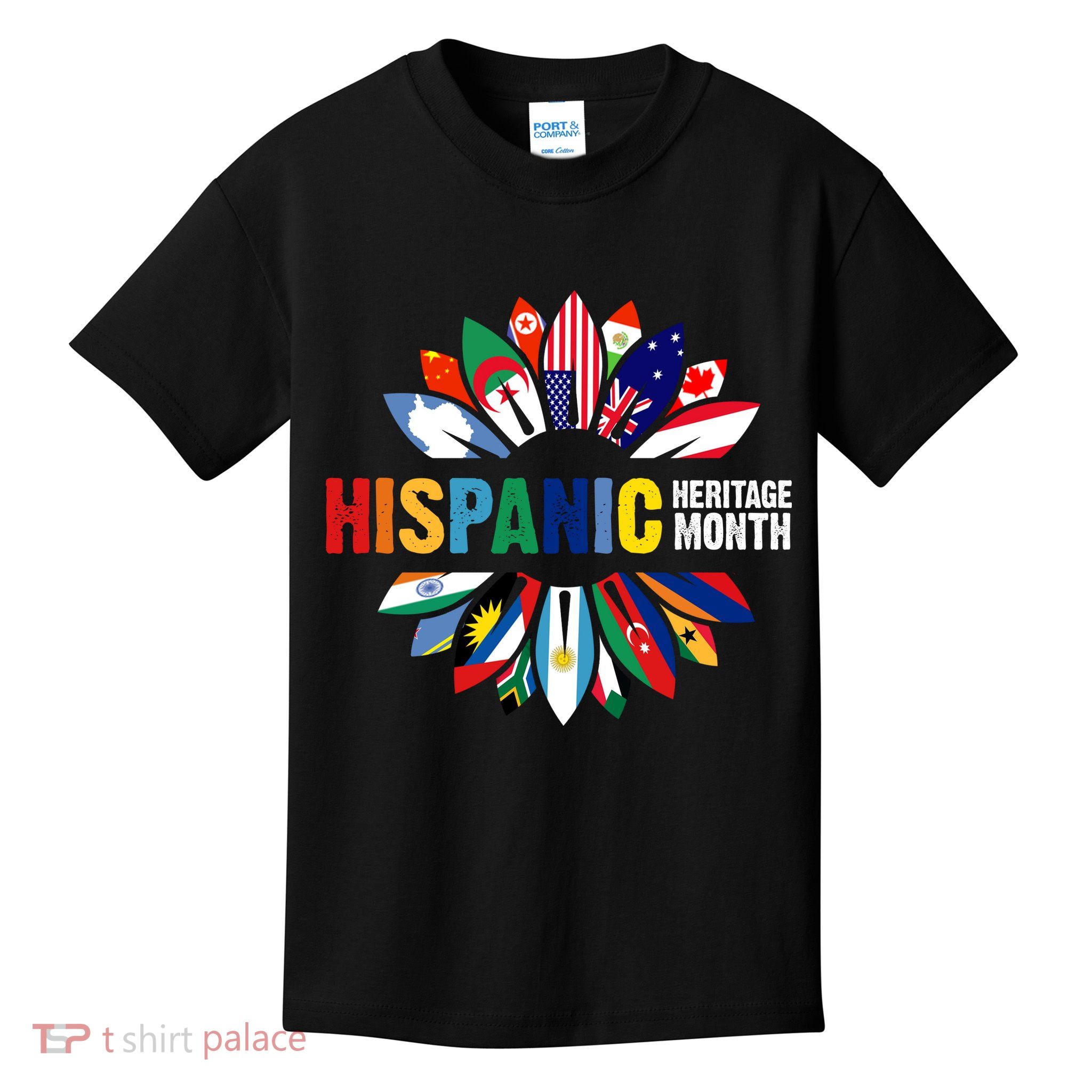 Hispanic Heritage Month Counties United Kids T-Shirt