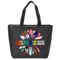 Hispanic Heritage Month Counties United Zip Tote Bag