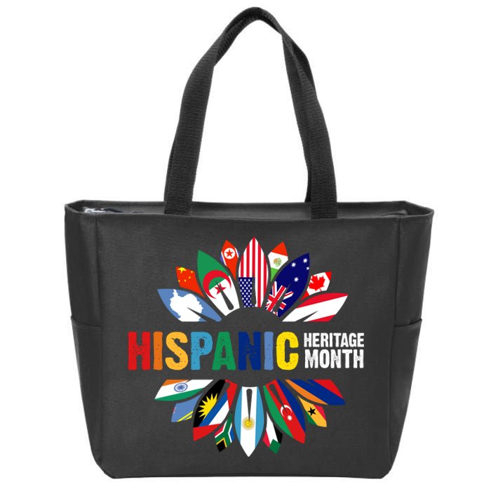 Hispanic Heritage Month Counties United Zip Tote Bag