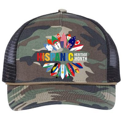 Hispanic Heritage Month Counties United Retro Rope Trucker Hat Cap