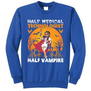 Halloween Half Medical Technologist Half Vampire Nurse Great Gift Sweatshirt