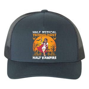 Halloween Half Medical Technologist Half Vampire Nurse Great Gift Yupoong Adult 5-Panel Trucker Hat