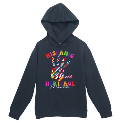 Hispanic Heritage Month All Countries Heart Hands Urban Pullover Hoodie