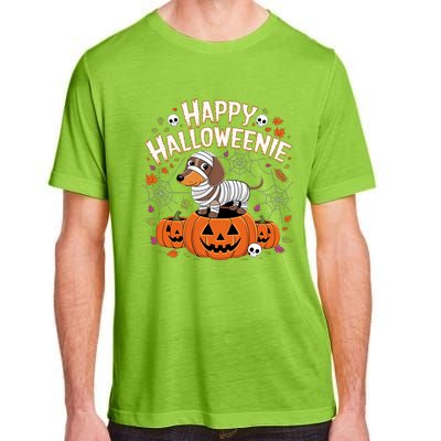 Happy Halloween Mummy Dachshund Pet Owner Holiday Wiener Dog Adult ChromaSoft Performance T-Shirt