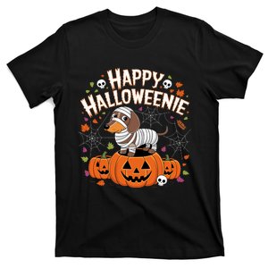 Happy Halloween Mummy Dachshund Pet Owner Holiday Wiener Dog T-Shirt