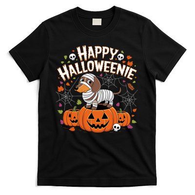 Happy Halloween Mummy Dachshund Pet Owner Holiday Wiener Dog T-Shirt