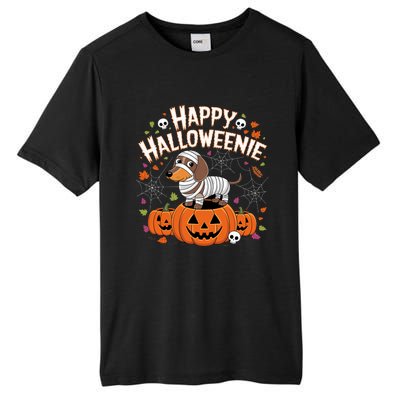 Happy Halloween Mummy Dachshund Pet Owner Holiday Wiener Dog Tall Fusion ChromaSoft Performance T-Shirt