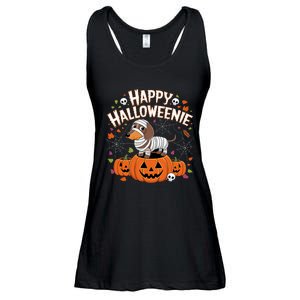 Happy Halloween Mummy Dachshund Pet Owner Holiday Wiener Dog Ladies Essential Flowy Tank