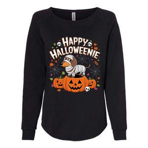 Happy Halloween Mummy Dachshund Pet Owner Holiday Wiener Dog Womens California Wash Sweatshirt