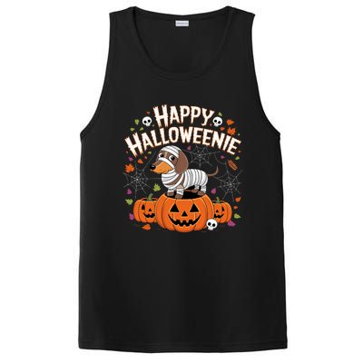 Happy Halloween Mummy Dachshund Pet Owner Holiday Wiener Dog PosiCharge Competitor Tank