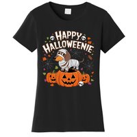 Happy Halloween Mummy Dachshund Pet Owner Holiday Wiener Dog Women's T-Shirt