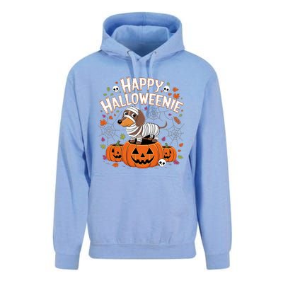 Happy Halloween Mummy Dachshund Pet Owner Holiday Wiener Dog Unisex Surf Hoodie