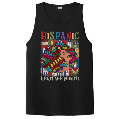 Hispanic Heritage Month Latina Girls Latino Countries Flags PosiCharge Competitor Tank