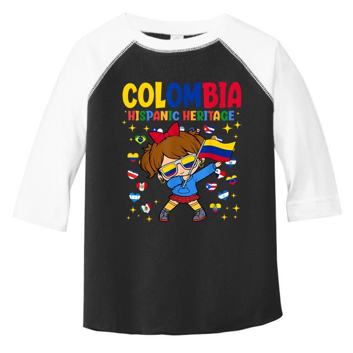 Hispanic Heritage Month Colombia Flag Colombian Toddler Fine Jersey T-Shirt