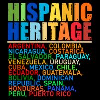 Hispanic Heritage Month National Latino Countries Names T-Shirt