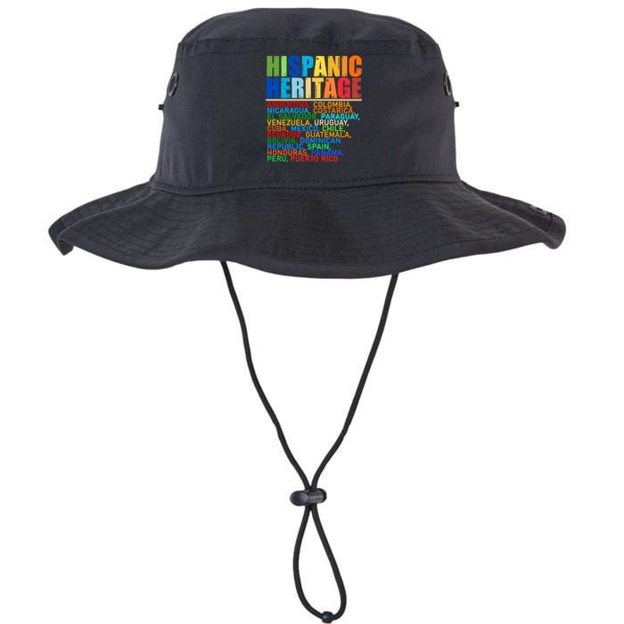 Hispanic Heritage Month National Latino Countries Names Legacy Cool Fit Booney Bucket Hat