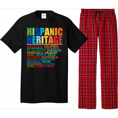 Hispanic Heritage Month National Latino Countries Names Pajama Set