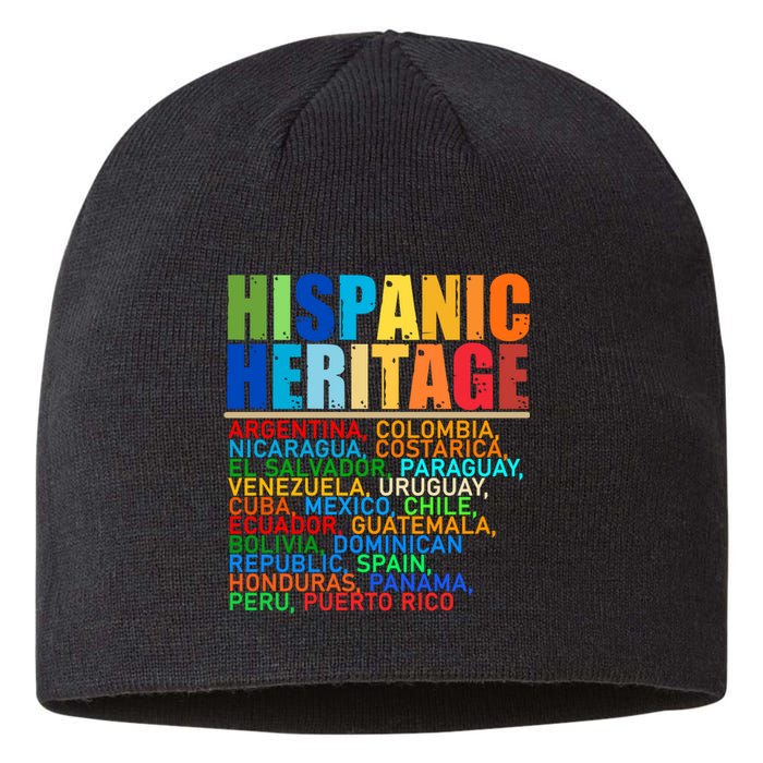 Hispanic Heritage Month National Latino Countries Names Sustainable Beanie