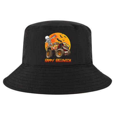 Happy Halloween Monster Truck Dabbing Skeleton Costume Cute Gift Cool Comfort Performance Bucket Hat