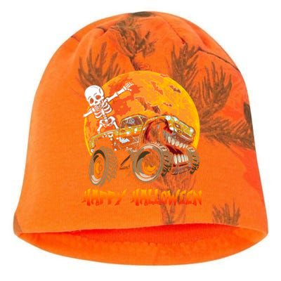 Happy Halloween Monster Truck Dabbing Skeleton Costume Cute Gift Kati - Camo Knit Beanie