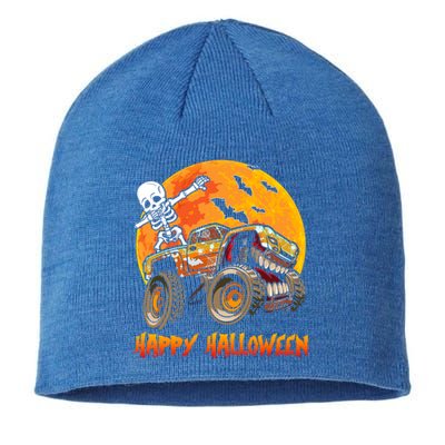 Happy Halloween Monster Truck Dabbing Skeleton Costume Cute Gift Sustainable Beanie