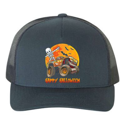 Happy Halloween Monster Truck Dabbing Skeleton Costume Cute Gift Yupoong Adult 5-Panel Trucker Hat