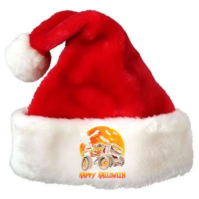 Happy Halloween Monster Truck Dabbing Skeleton Costume Cute Gift Premium Christmas Santa Hat