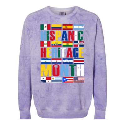 Hispanic Heritage Month Country Flags Colorblast Crewneck Sweatshirt