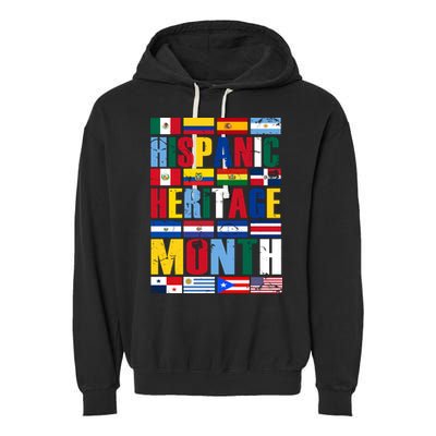 Hispanic Heritage Month Country Flags Garment-Dyed Fleece Hoodie