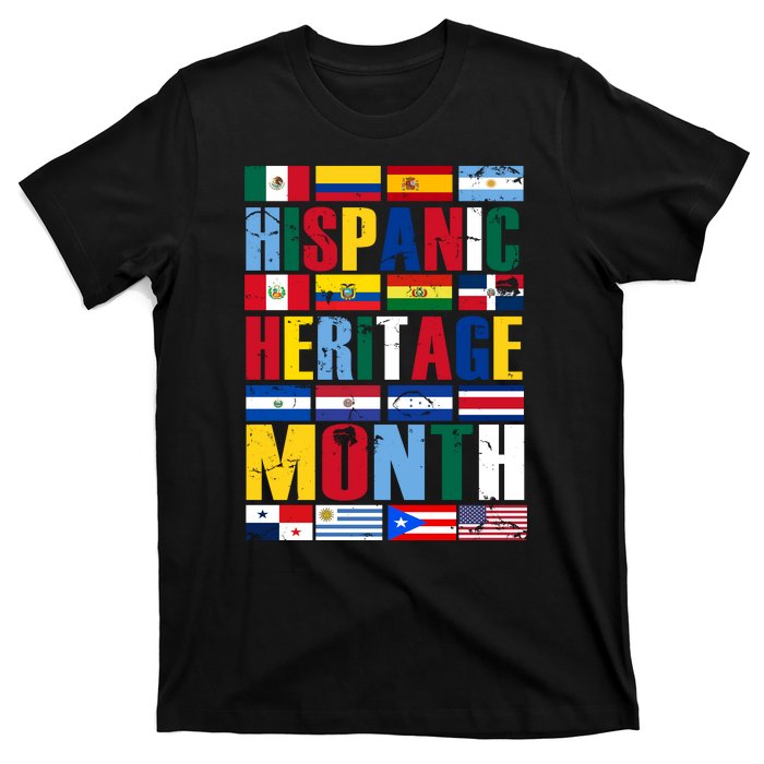 Hispanic Heritage Month Country Flags T-Shirt