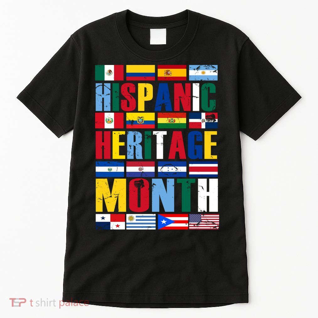 Hispanic Heritage Month Country Flags Tall T-Shirt