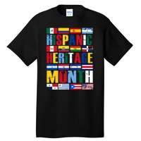 Hispanic Heritage Month Country Flags Tall T-Shirt