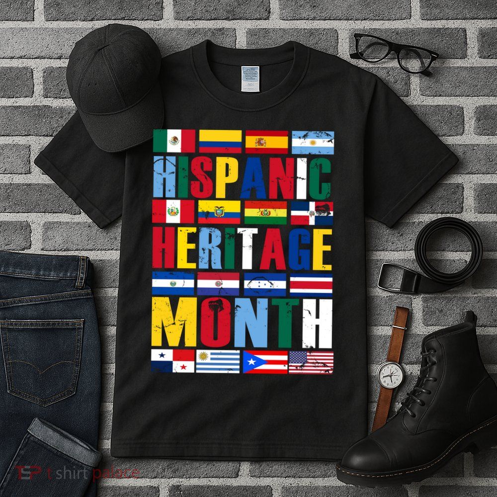 Hispanic Heritage Month Country Flags Tall T-Shirt