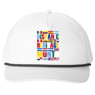 Hispanic Heritage Month Country Flags Snapback Five-Panel Rope Hat