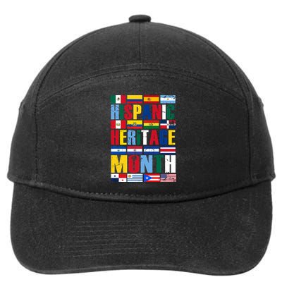 Hispanic Heritage Month Country Flags 7-Panel Snapback Hat