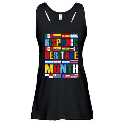 Hispanic Heritage Month Country Flags Ladies Essential Flowy Tank