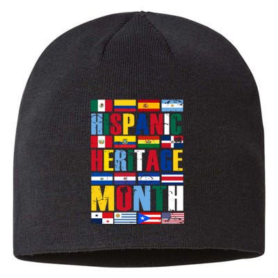 Hispanic Heritage Month Country Flags Sustainable Beanie