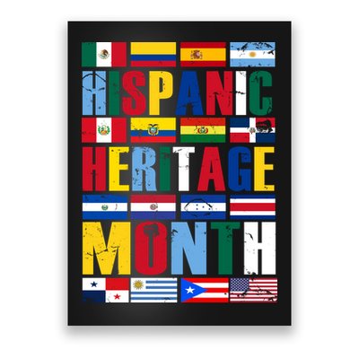 Hispanic Heritage Month Country Flags Poster