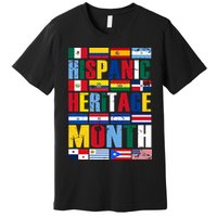Hispanic Heritage Month Country Flags Premium T-Shirt