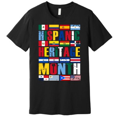 Hispanic Heritage Month Country Flags Premium T-Shirt