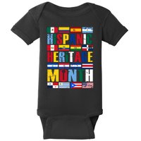 Hispanic Heritage Month Country Flags Baby Bodysuit