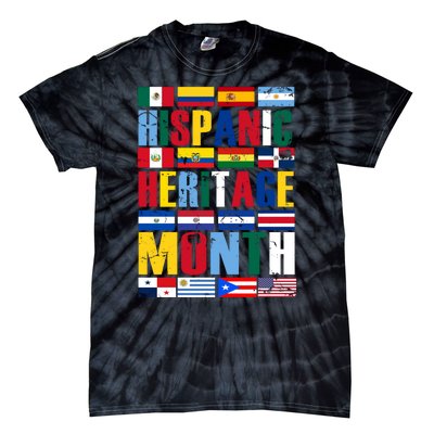 Hispanic Heritage Month Country Flags Tie-Dye T-Shirt